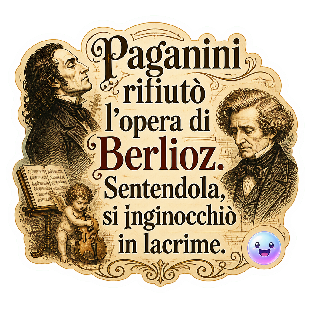 Paganini rifiutò l'opera di Berlioz. Sentendola, si inginocchiò in lacrime.