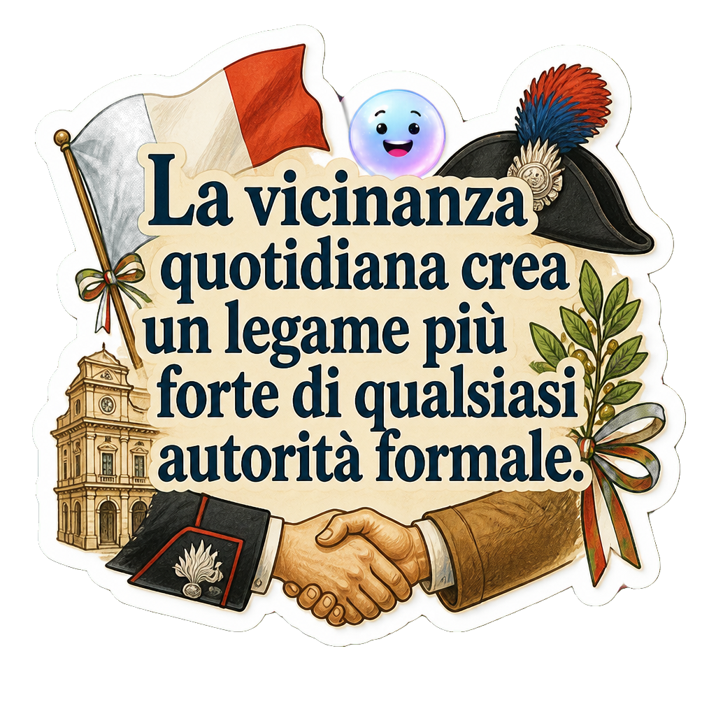 La vicinanza quotidiana crea un legame più forte di qualsiasi autorità formale.