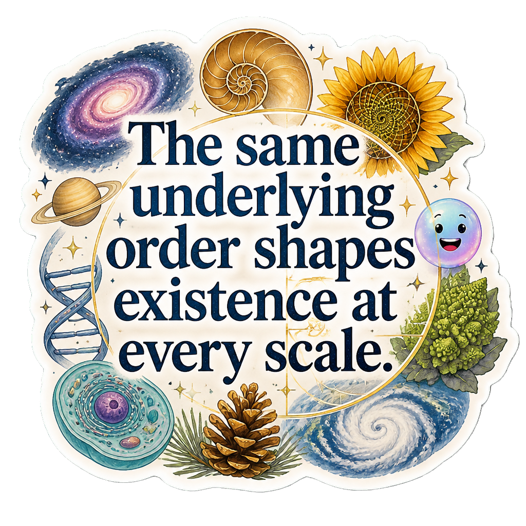 The same underlying order shapes existence at every scale.