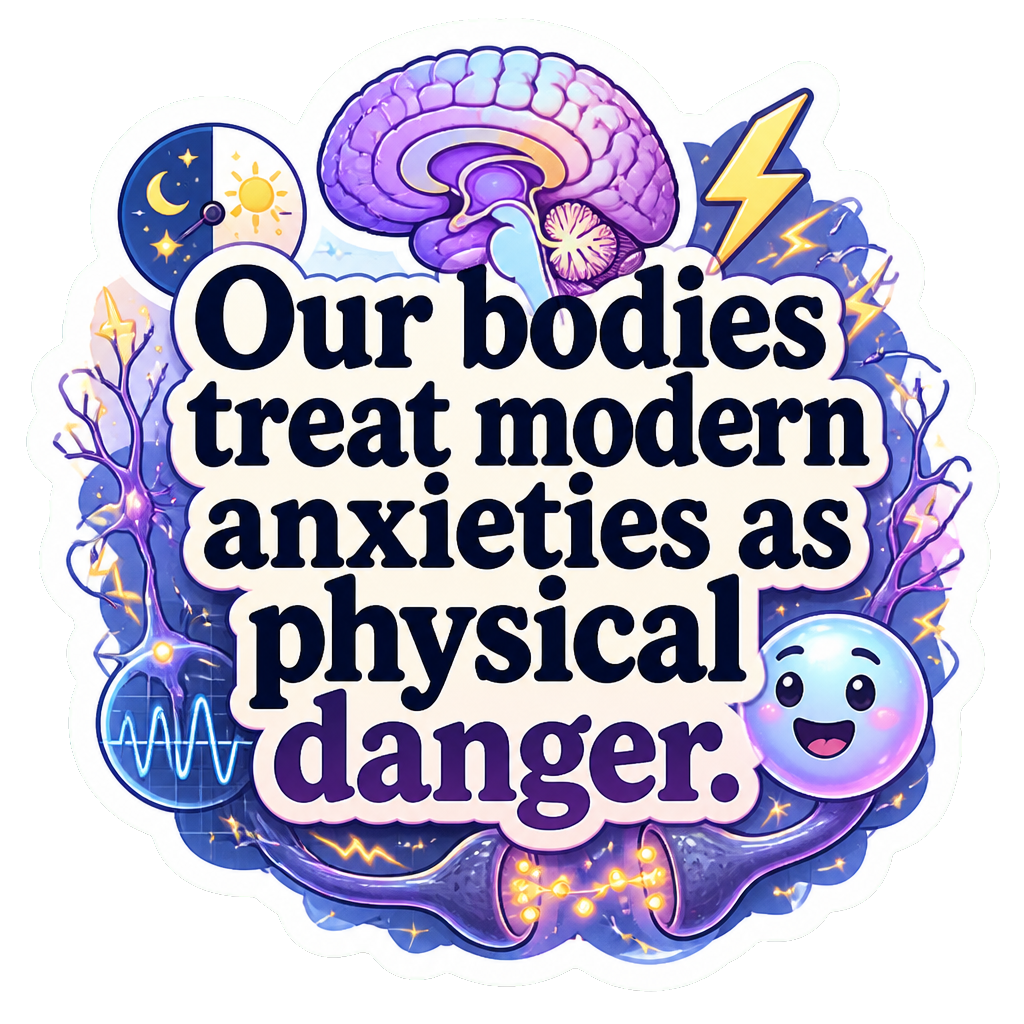 Our bodies treat modern anxieties as physical danger.