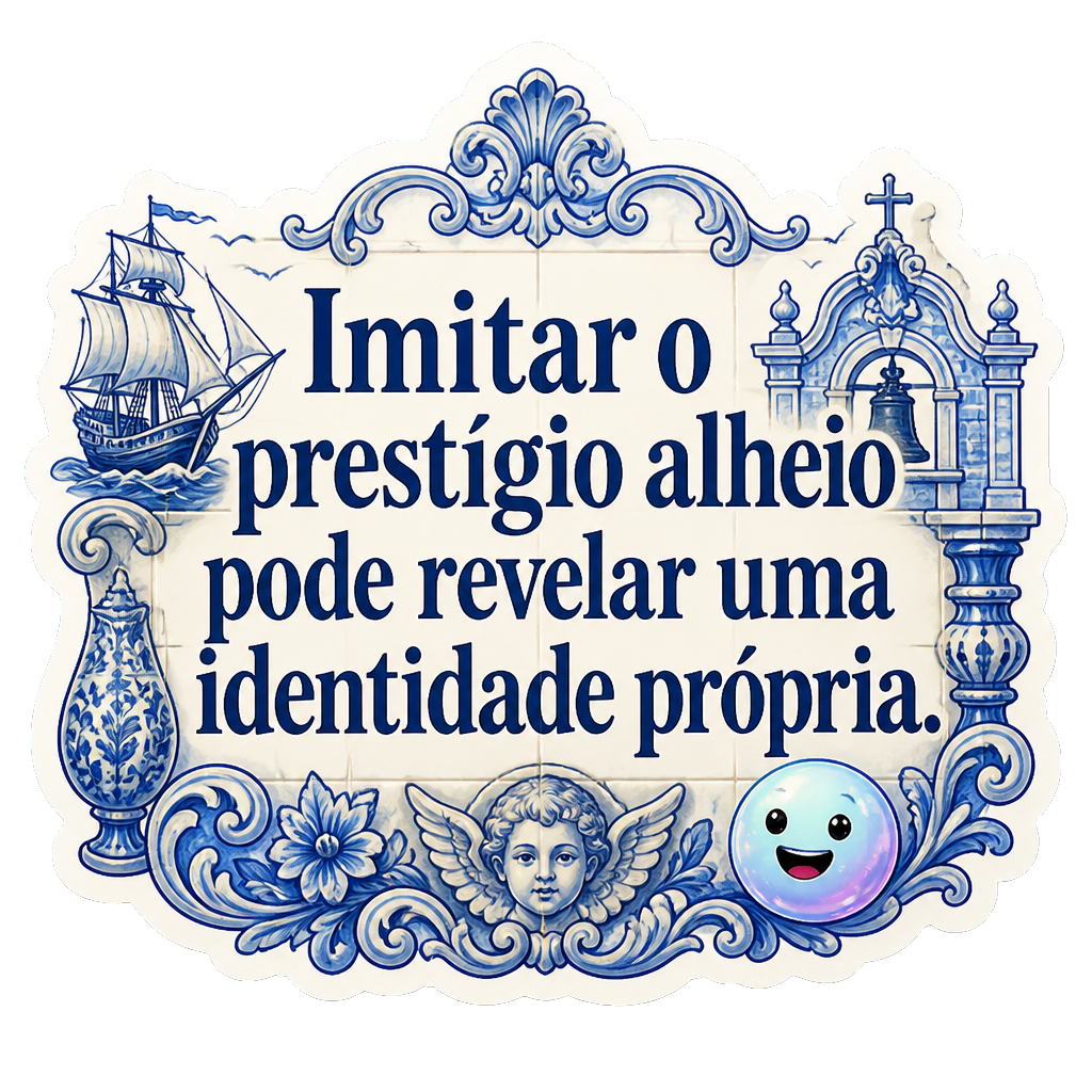 Imitar o prestígio alheio pode revelar uma identidade própria.