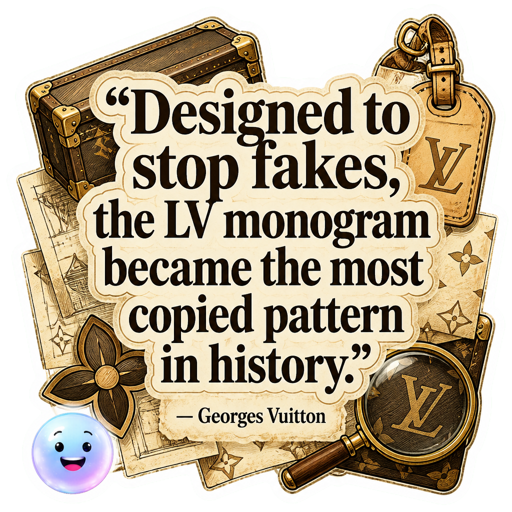 Designed to stop fakes, the LV monogram became the most copied pattern in history.