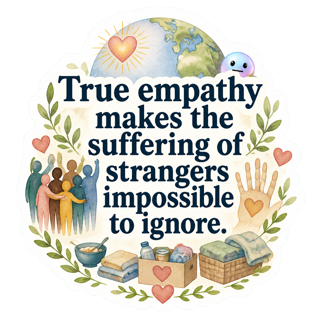 True empathy makes the suffering of strangers impossible to ignore.