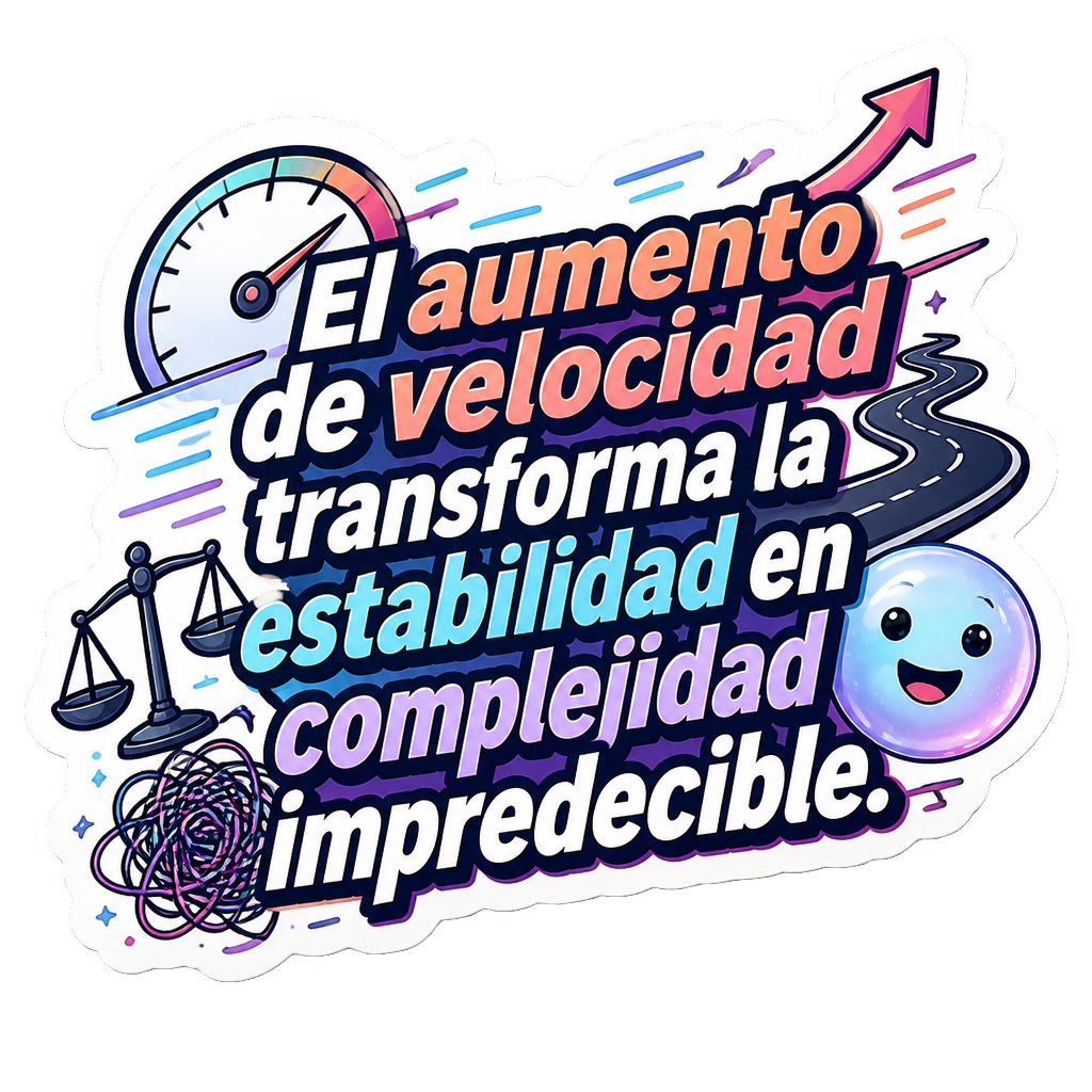 El aumento de velocidad transforma la estabilidad en complejidad impredecible.