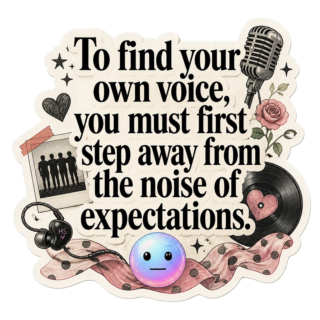 To find your own voice, you must first step away from the noise of expectations.