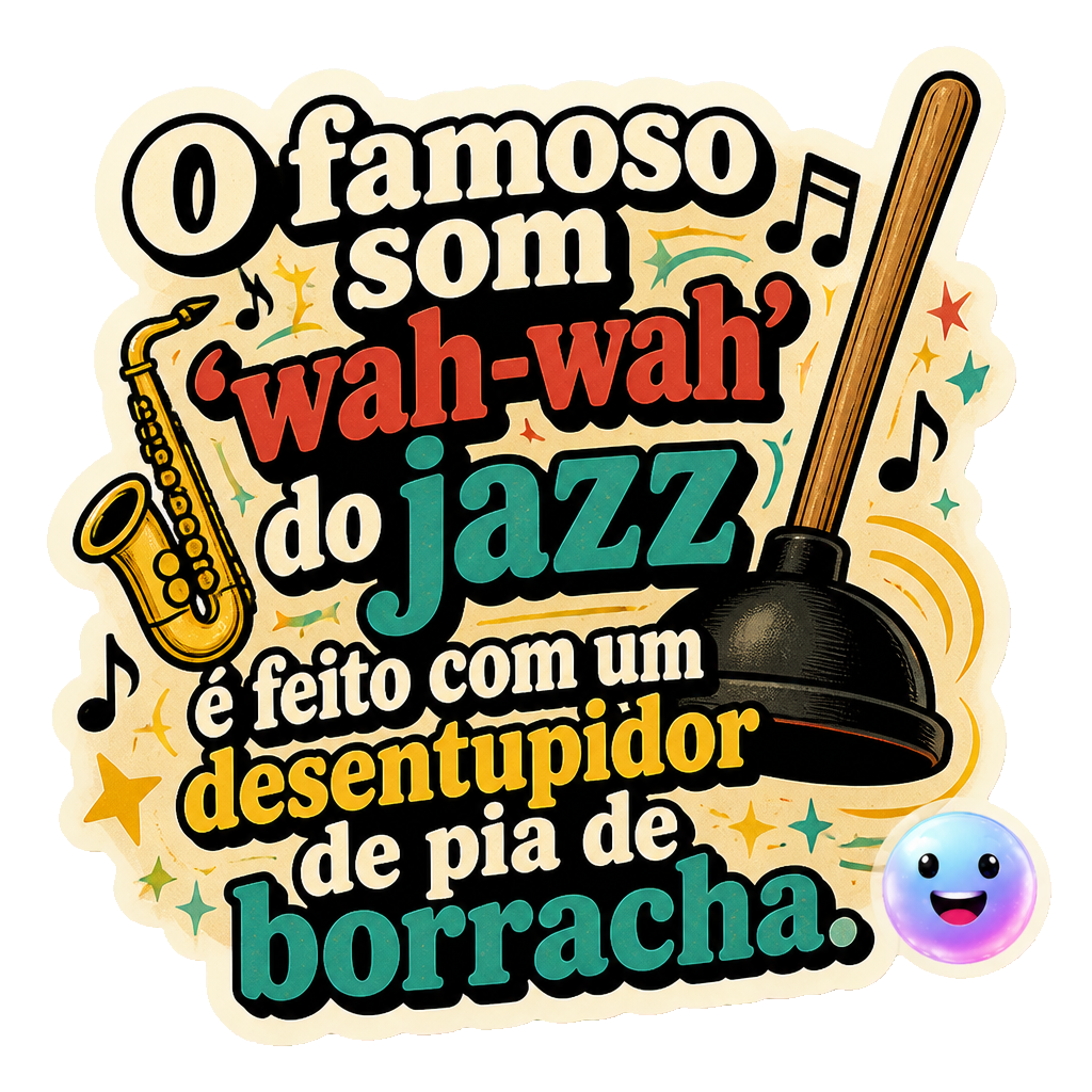 O famoso som 'wah-wah' do jazz é feito com um desentupidor de pia de borracha.