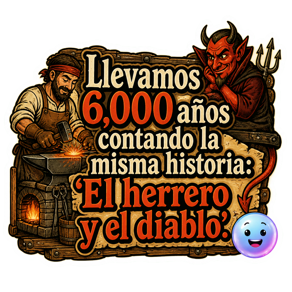 Llevamos 6,000 años contando la misma historia: 'El herrero y el diablo'.