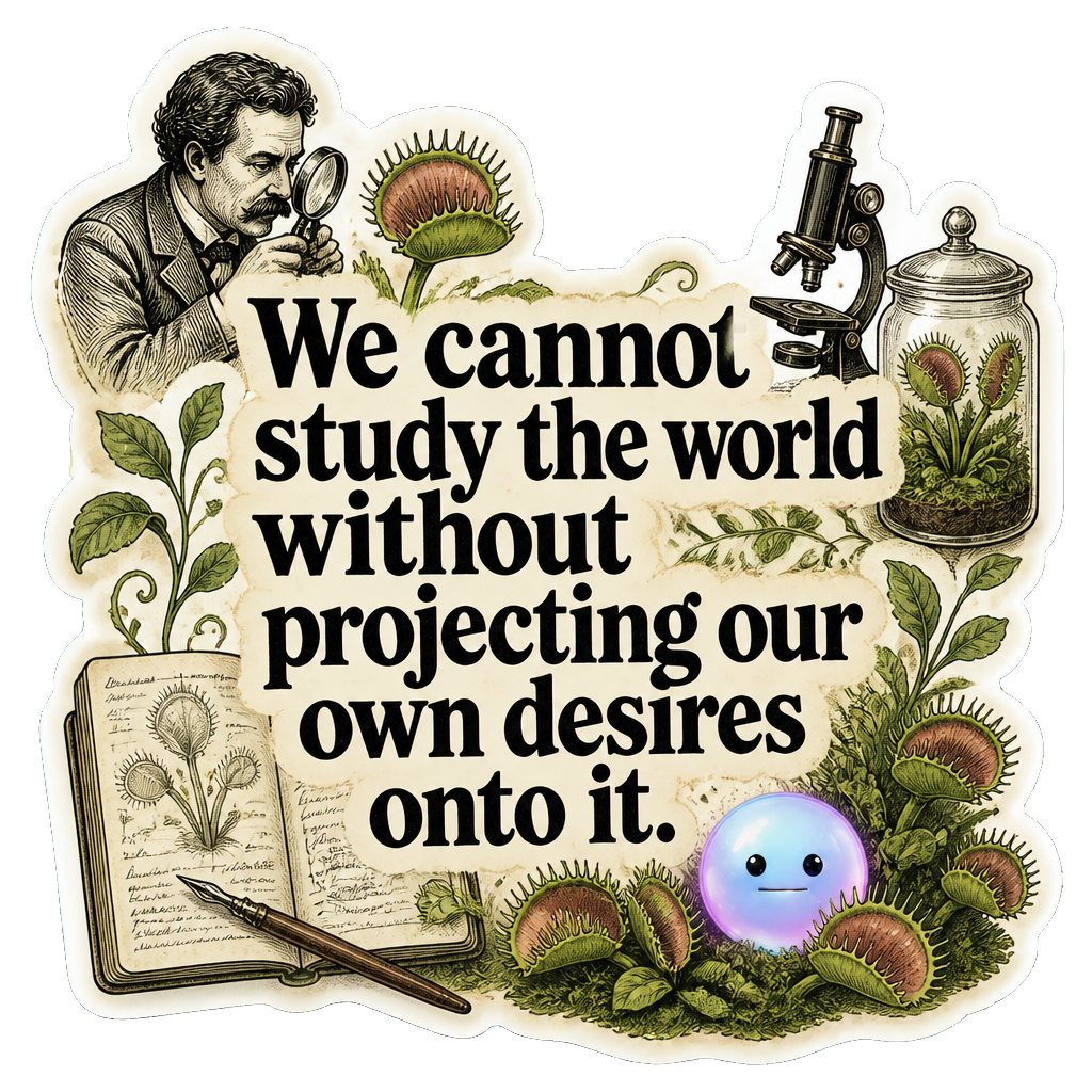 We cannot study the world without projecting our own desires onto it.