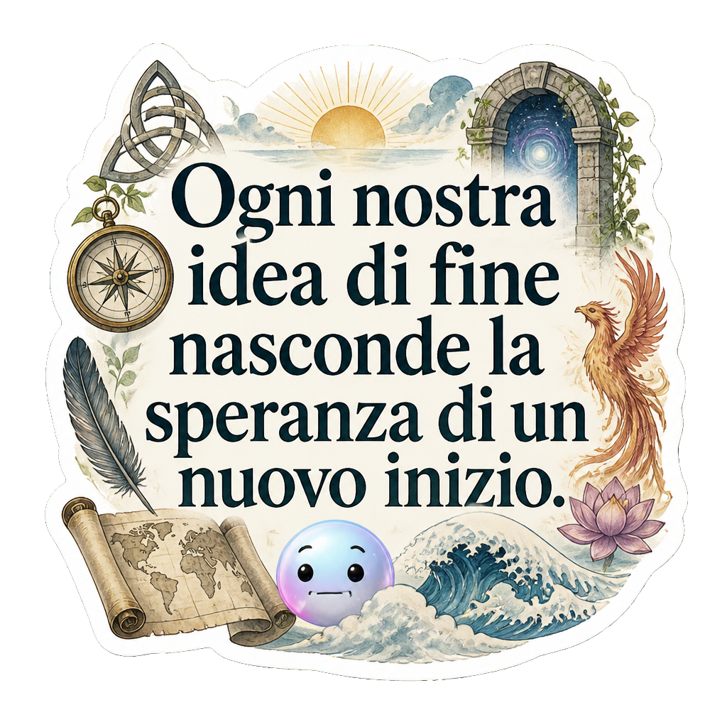 Ogni nostra idea di fine nasconde la speranza di un nuovo inizio.
