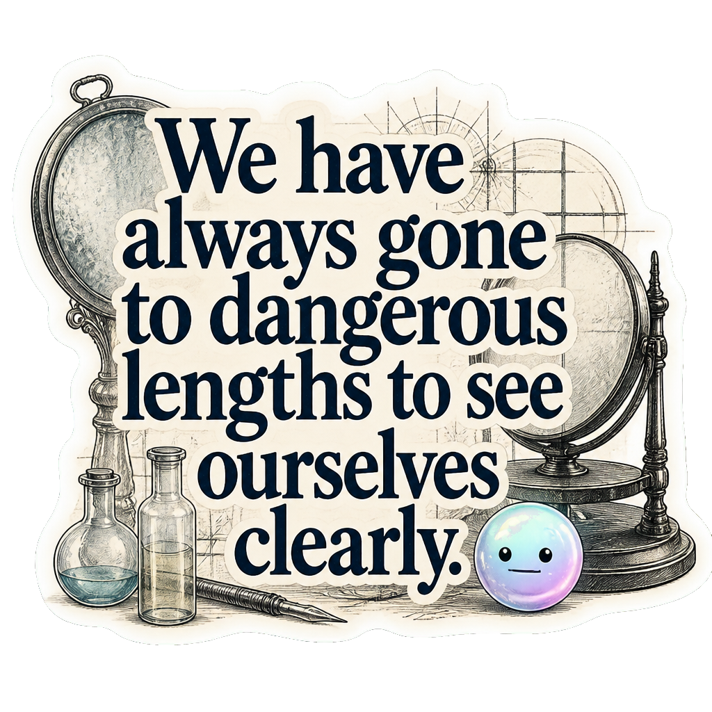 We have always gone to dangerous lengths to see ourselves clearly.