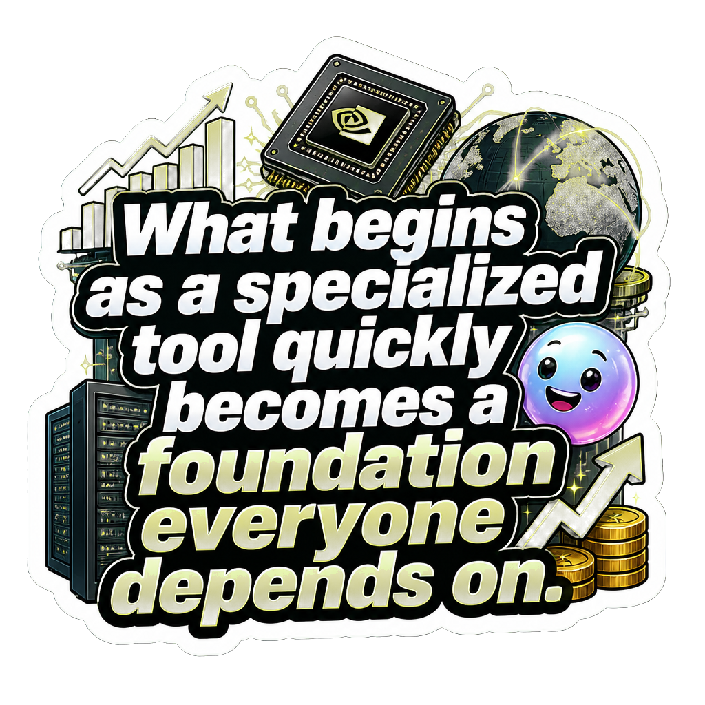 What begins as a specialized tool quickly becomes a foundation everyone depends on.