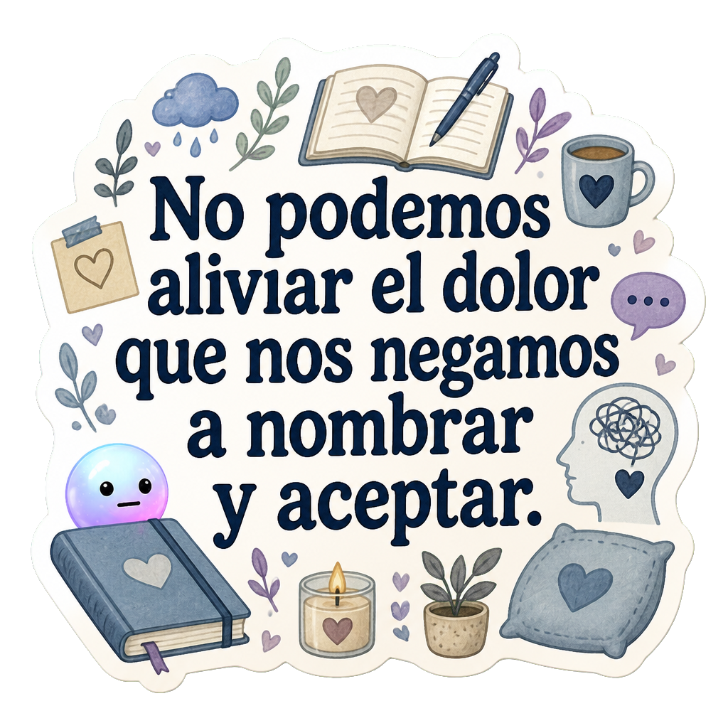 No podemos aliviar el dolor que nos negamos a nombrar y aceptar.