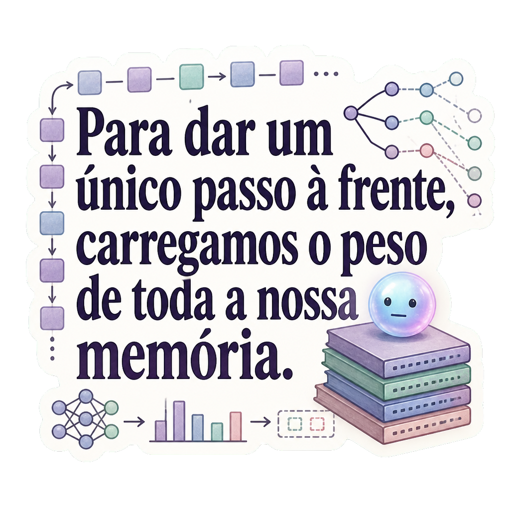 Para dar um único passo à frente, carregamos o peso de toda a nossa memória.