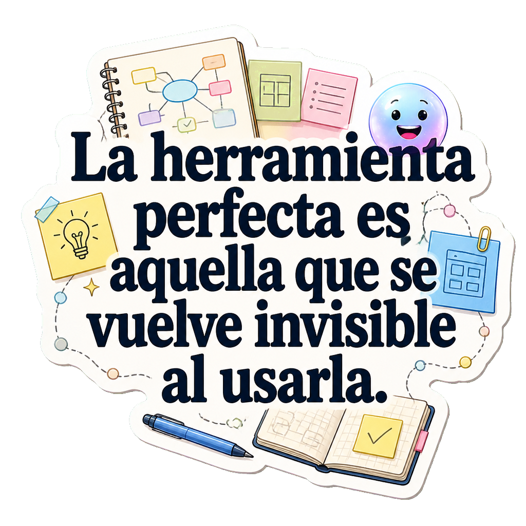 La herramienta perfecta es aquella que se vuelve invisible al usarla.