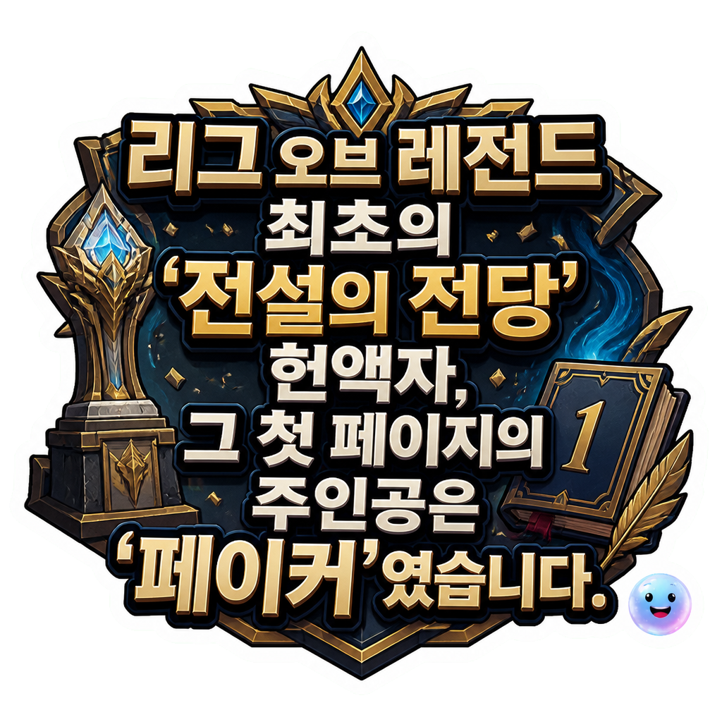 리그 오브 레전드 최초의 '전설의 전당' 헌액자, 그 첫 페이지의 주인공은 '페이커'였습니다.