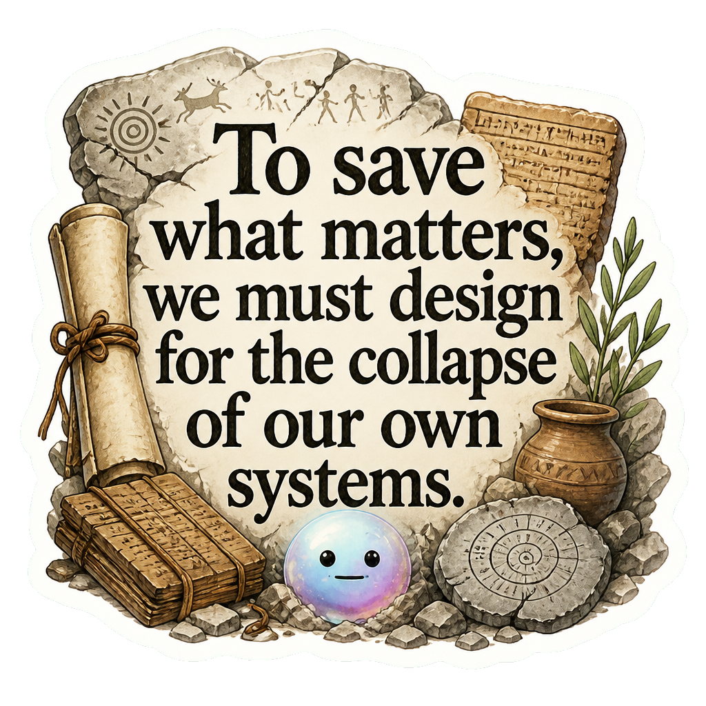 To save what matters, we must design for the collapse of our own systems.
