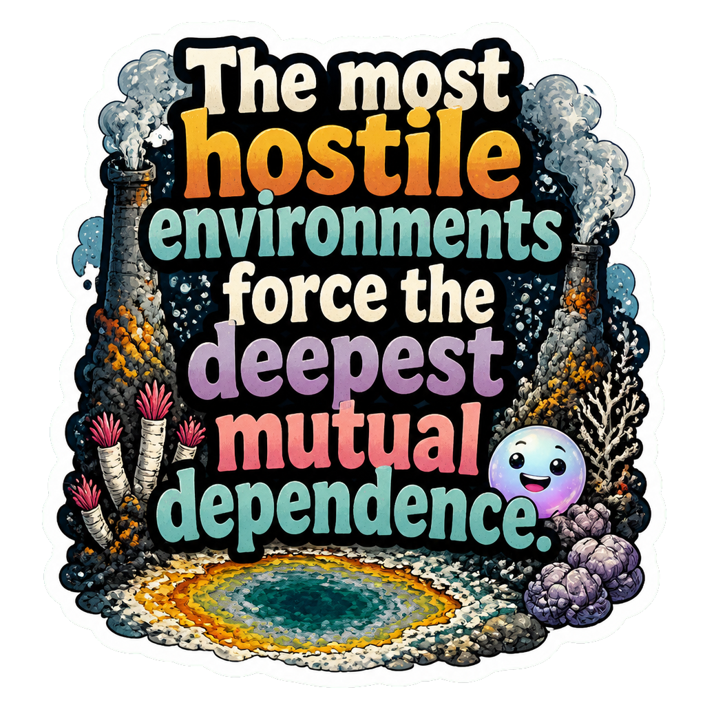 The most hostile environments force the deepest mutual dependence.