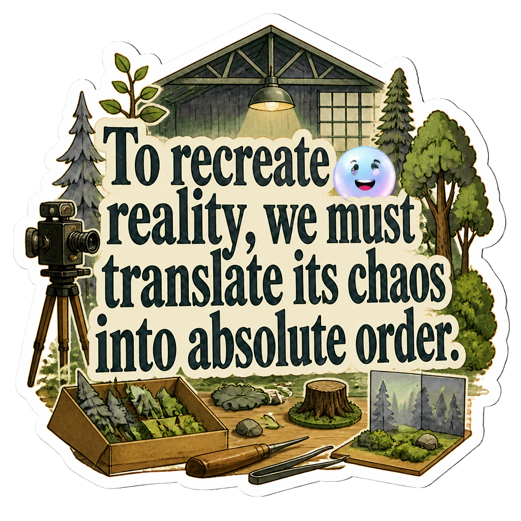 To recreate reality, we must translate its chaos into absolute order.