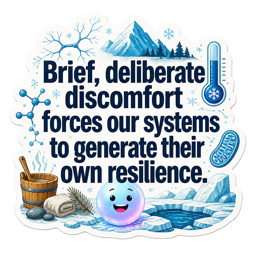 Brief, deliberate discomfort forces our systems to generate their own resilience.