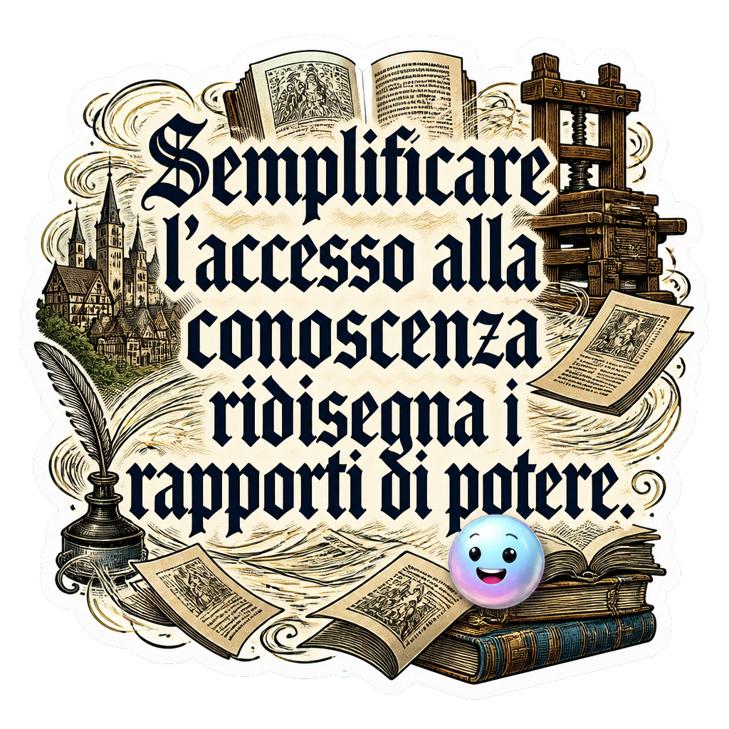 Semplificare l'accesso alla conoscenza ridisegna i rapporti di potere.
