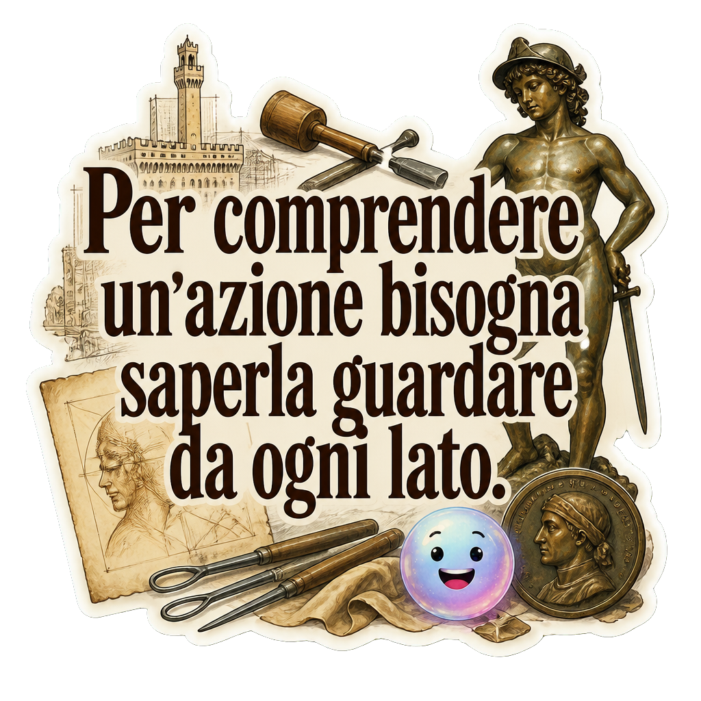 Per comprendere un'azione bisogna saperla guardare da ogni lato.