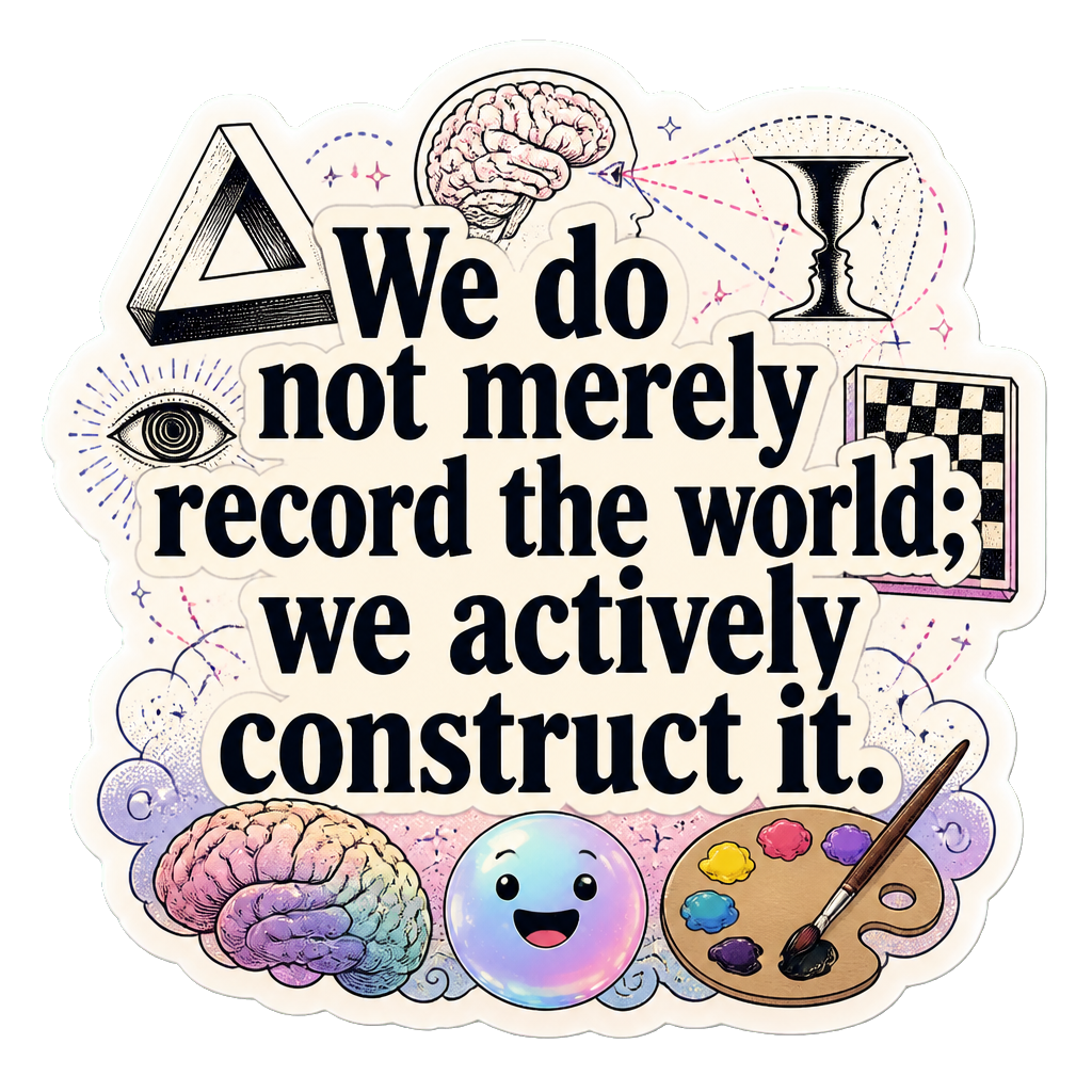 We do not merely record the world; we actively construct it.