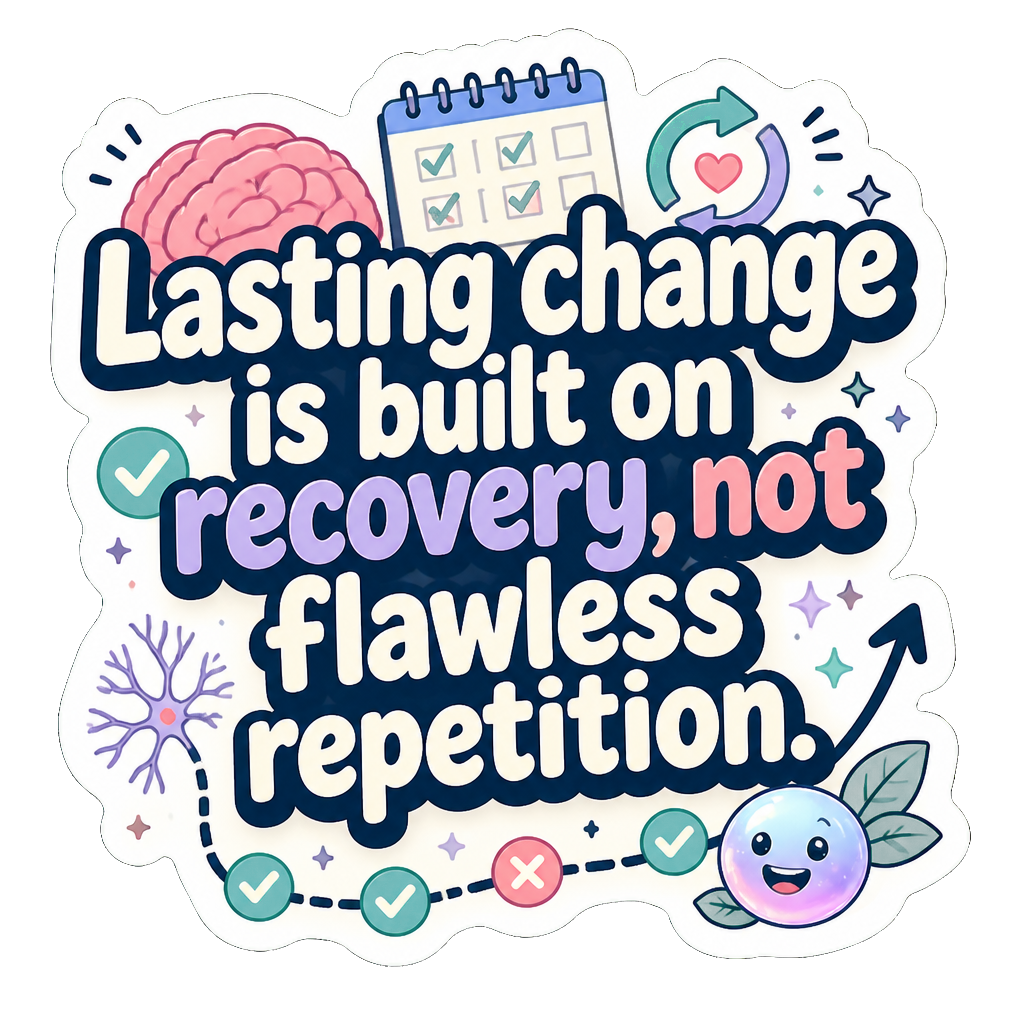 Lasting change is built on recovery, not flawless repetition.