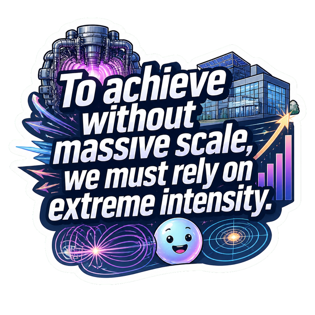 To achieve without massive scale, we must rely on extreme intensity.