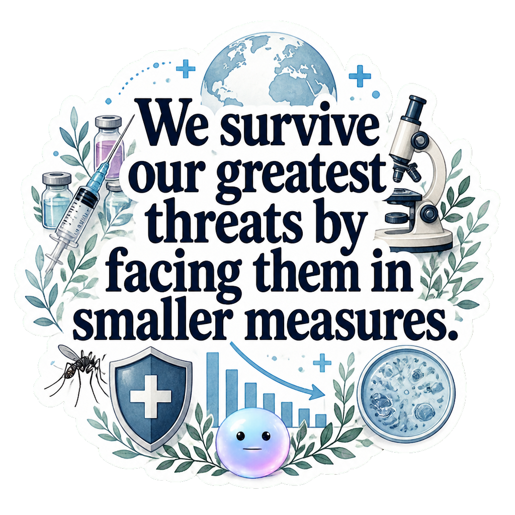 We survive our greatest threats by facing them in smaller measures.