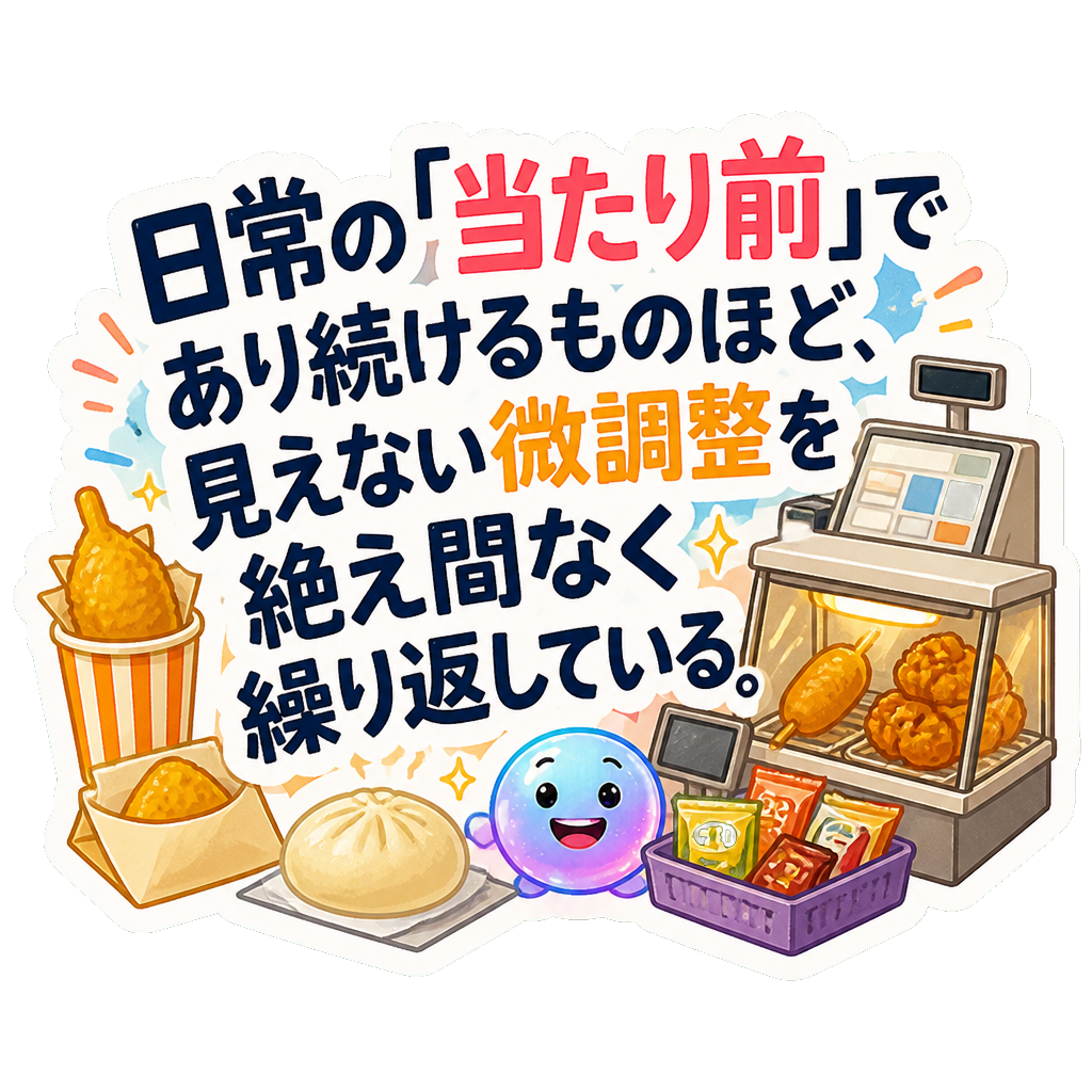 日常の「当たり前」であり続けるものほど、見えない微調整を絶え間なく繰り返している。