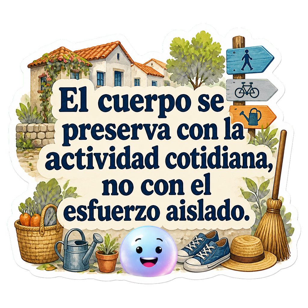 El cuerpo se preserva con la actividad cotidiana, no con el esfuerzo aislado.