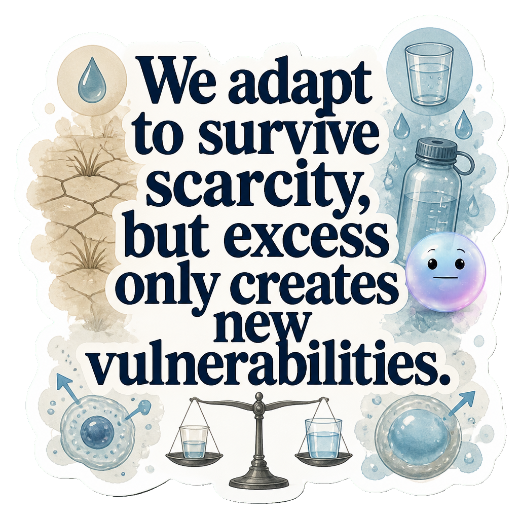We adapt to survive scarcity, but excess only creates new vulnerabilities.