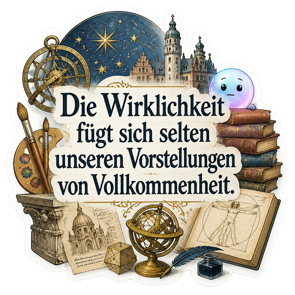 Die Wirklichkeit fügt sich selten unseren Vorstellungen von Vollkommenheit.