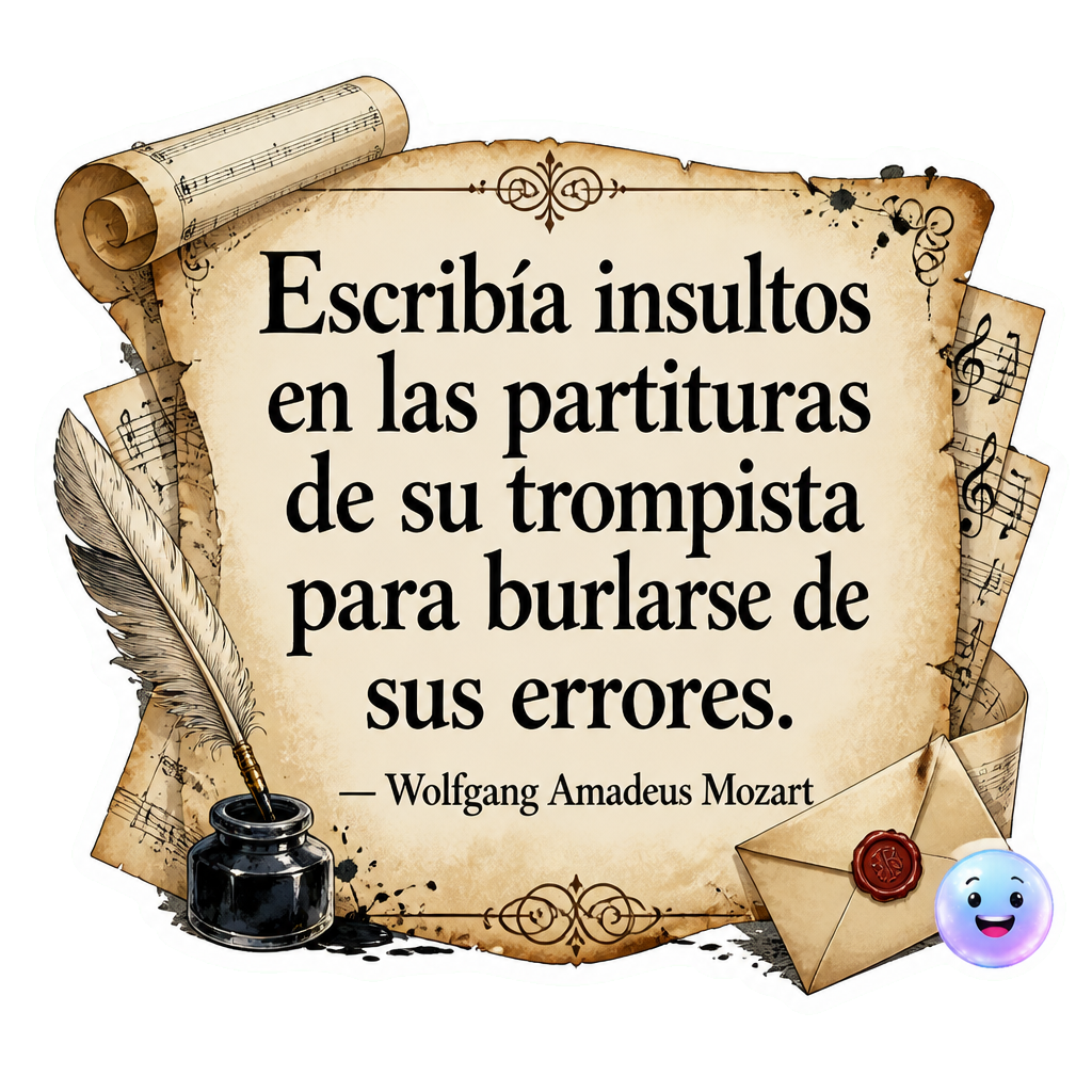 Escribía insultos en las partituras de su trompista para burlarse de sus errores.