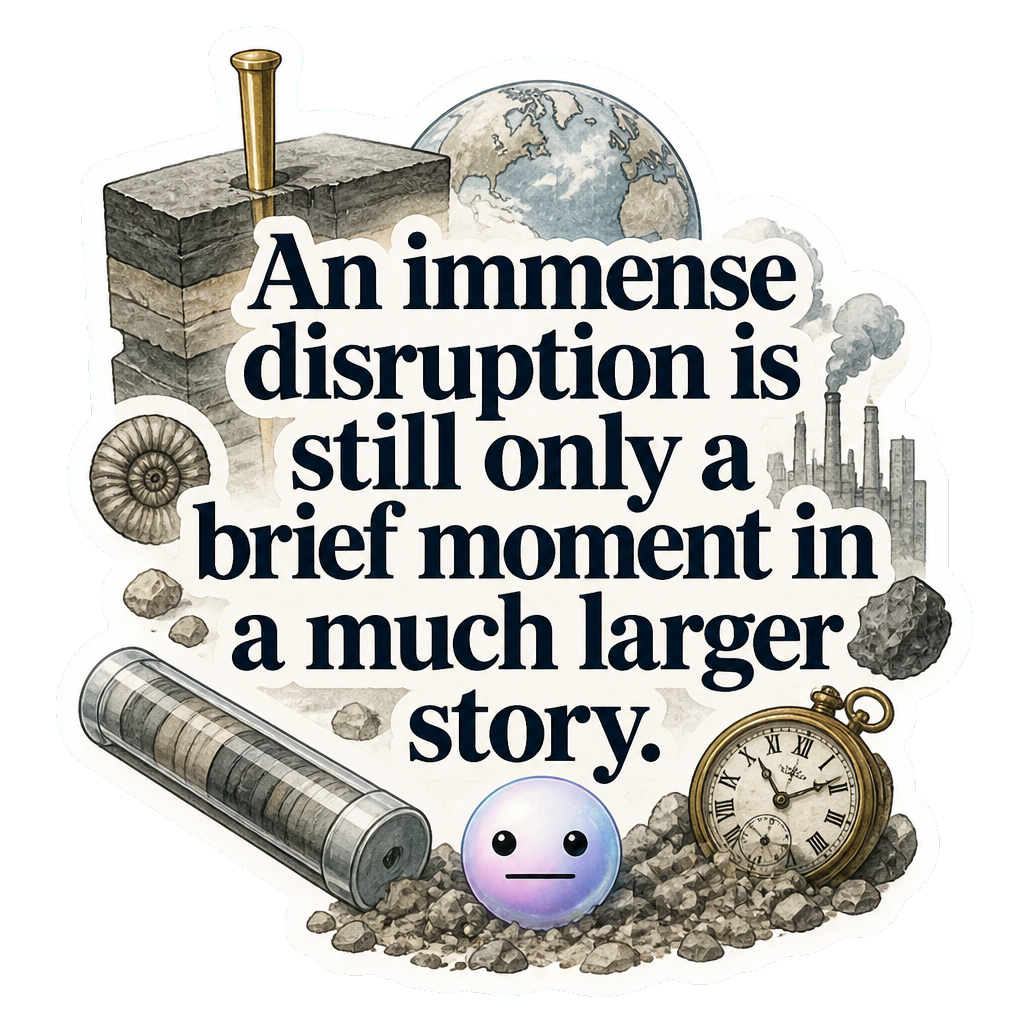 An immense disruption is still only a brief moment in a much larger story.