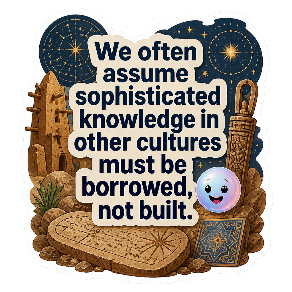 We often assume sophisticated knowledge in other cultures must be borrowed, not built.