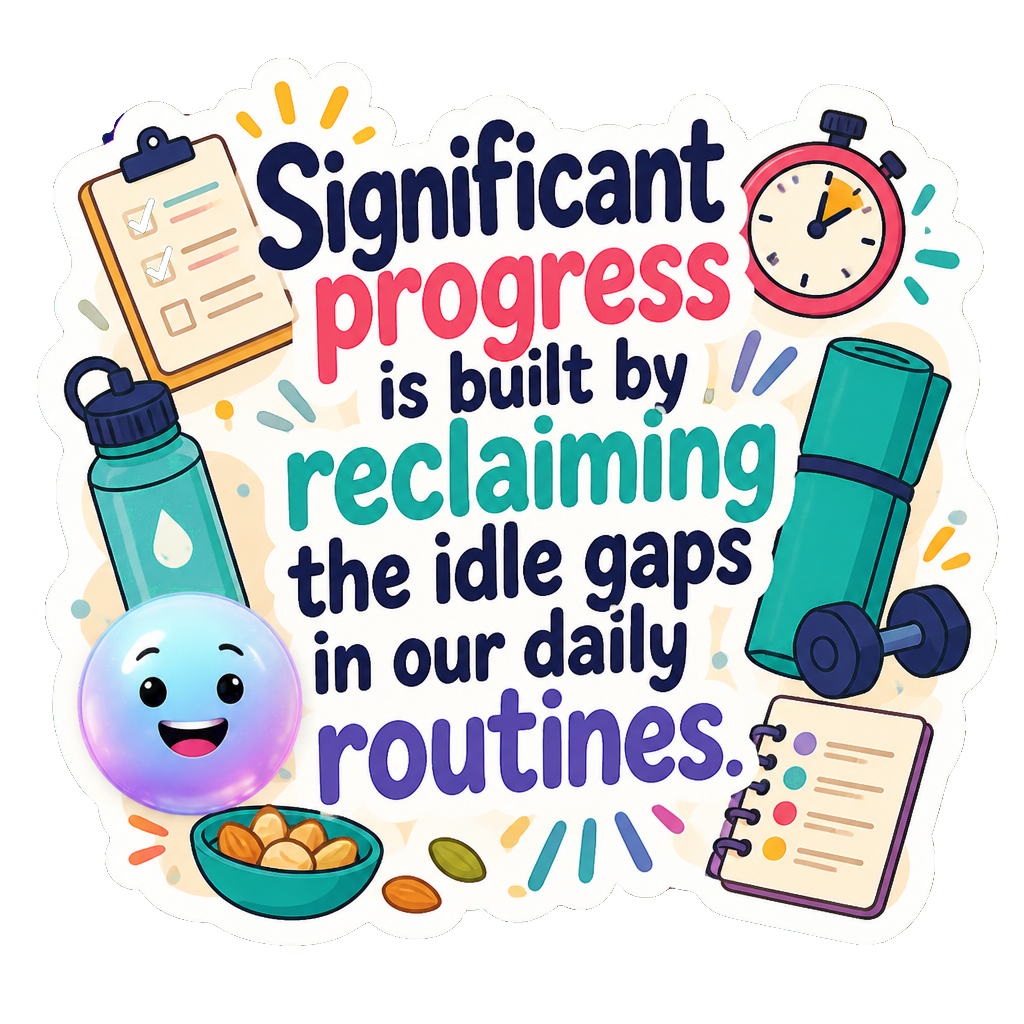 Significant progress is built by reclaiming the idle gaps in our daily routines.