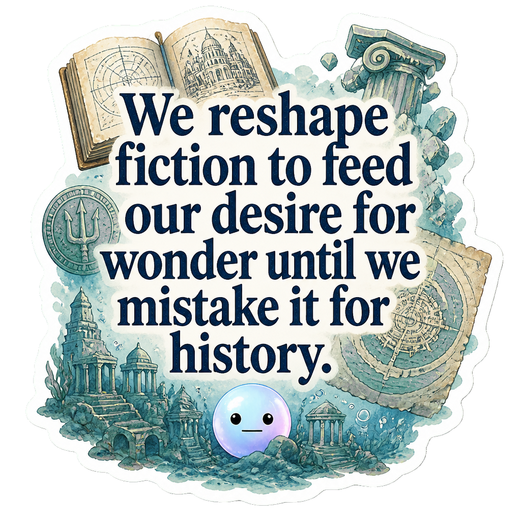 We reshape fiction to feed our desire for wonder until we mistake it for history.