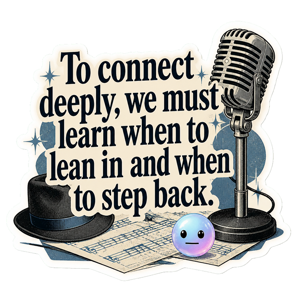 To connect deeply, we must learn when to lean in and when to step back.