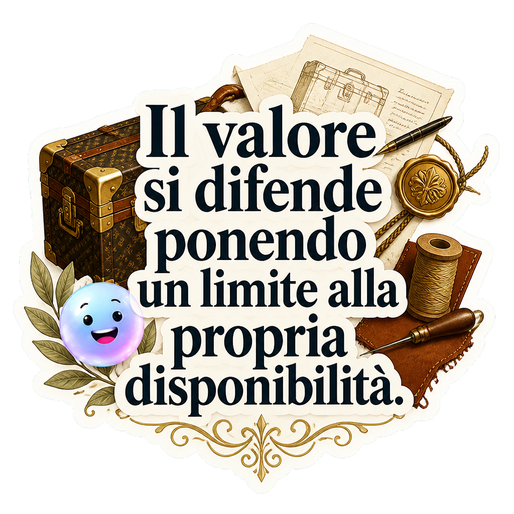 Il valore si difende ponendo un limite alla propria disponibilità.