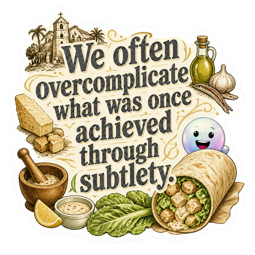 We often overcomplicate what was once achieved through subtlety.