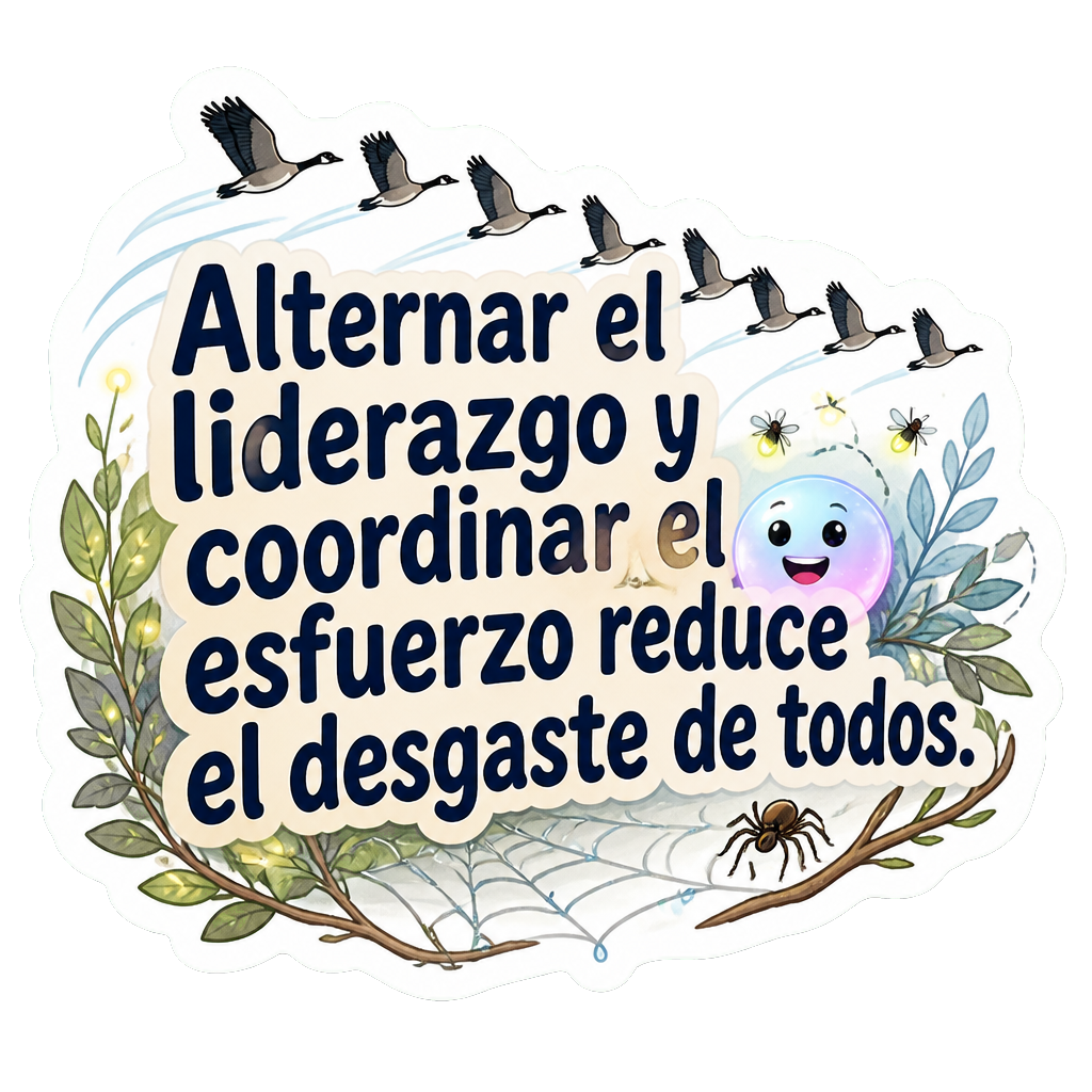 Alternar el liderazgo y coordinar el esfuerzo reduce el desgaste de todos.