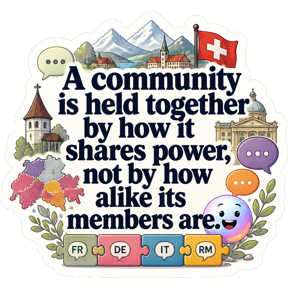 A community is held together by how it shares power, not by how alike its members are.