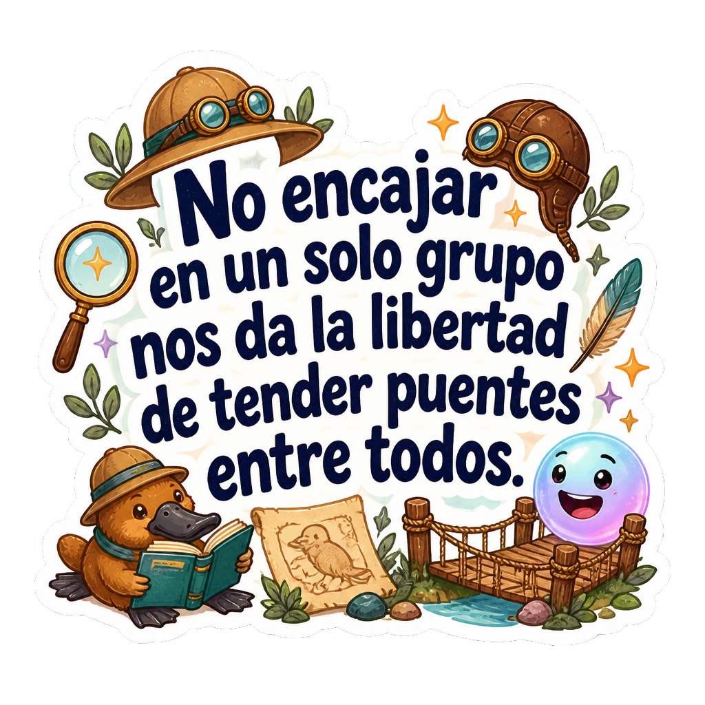 No encajar en un solo grupo nos da la libertad de tender puentes entre todos.