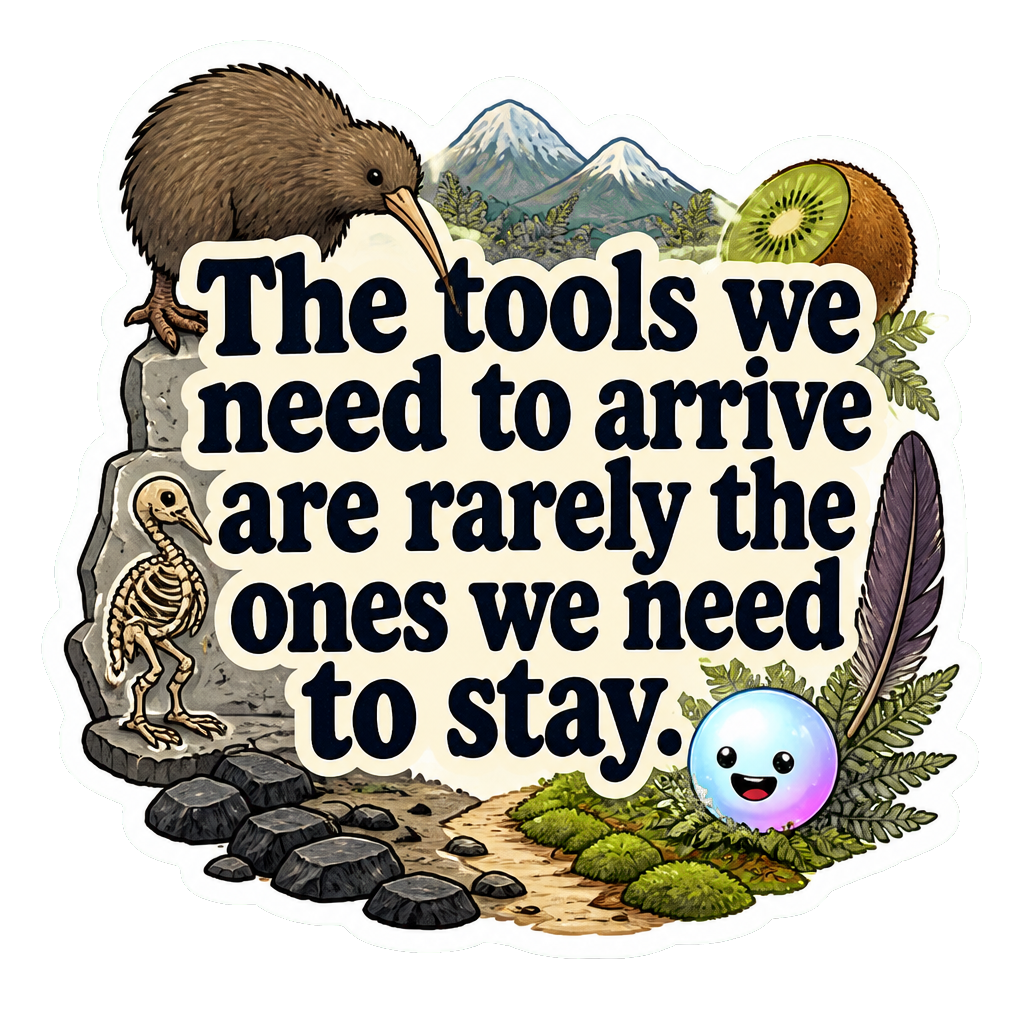 The tools we need to arrive are rarely the ones we need to stay.