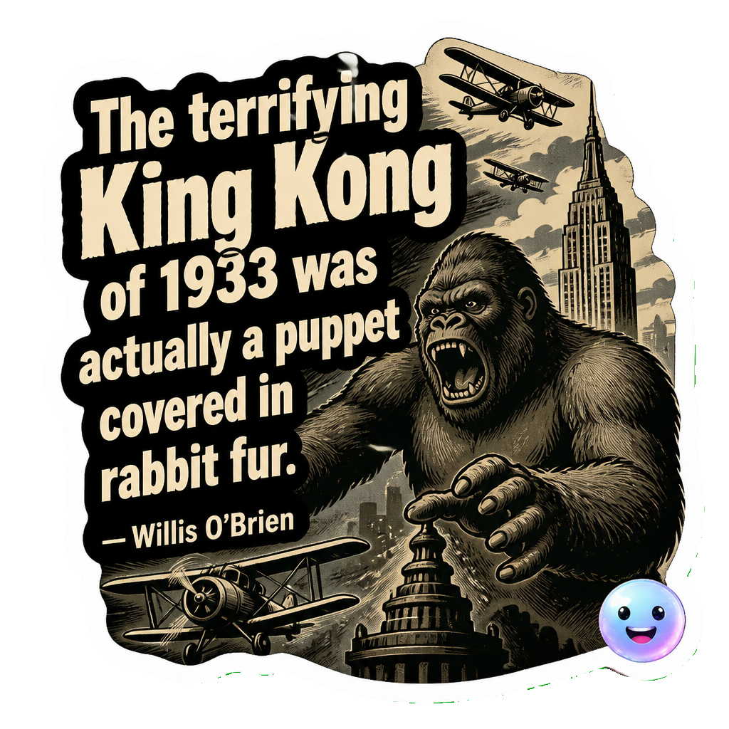 The terrifying King Kong of 1933 was actually a puppet covered in rabbit fur.