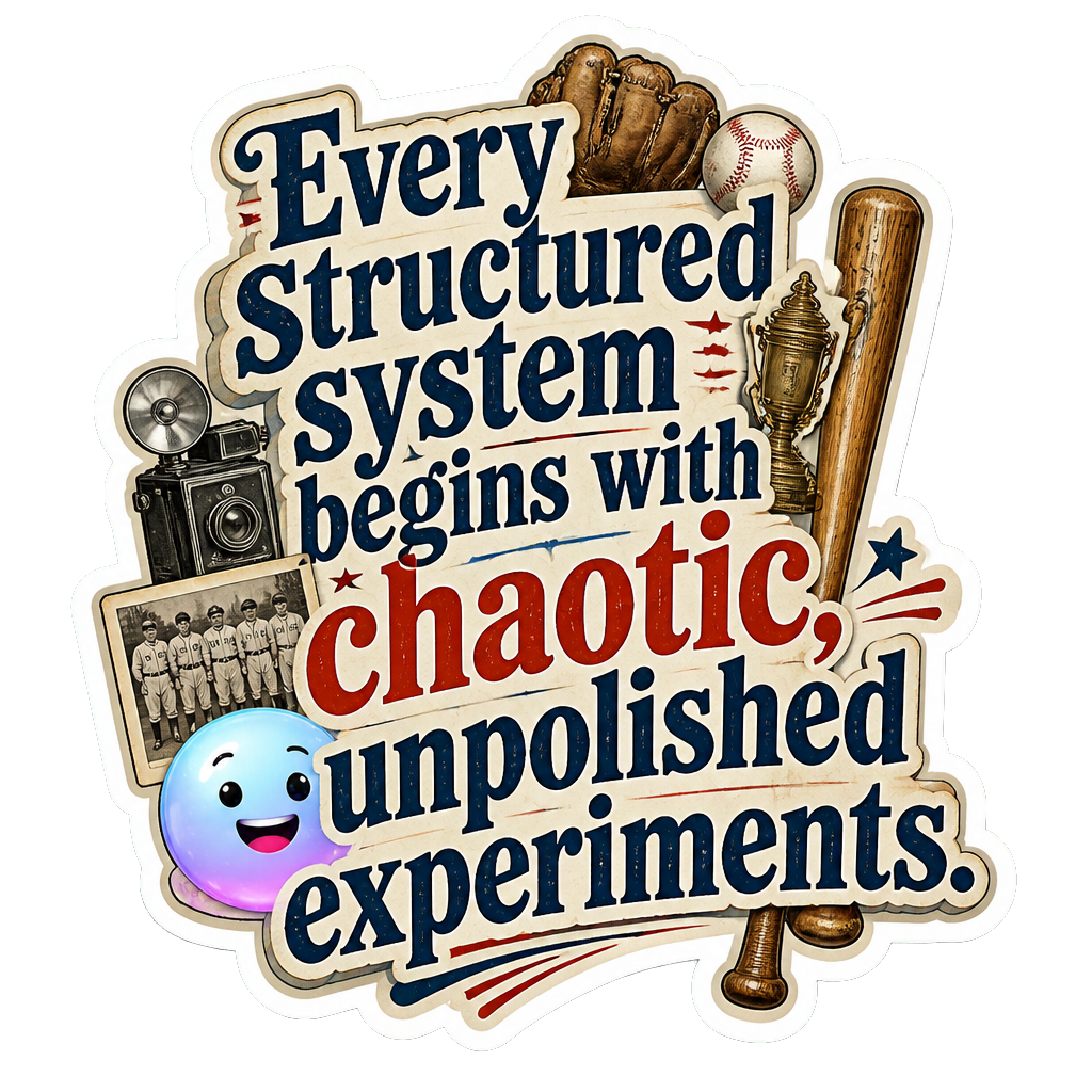 Every structured system begins with chaotic, unpolished experiments.
