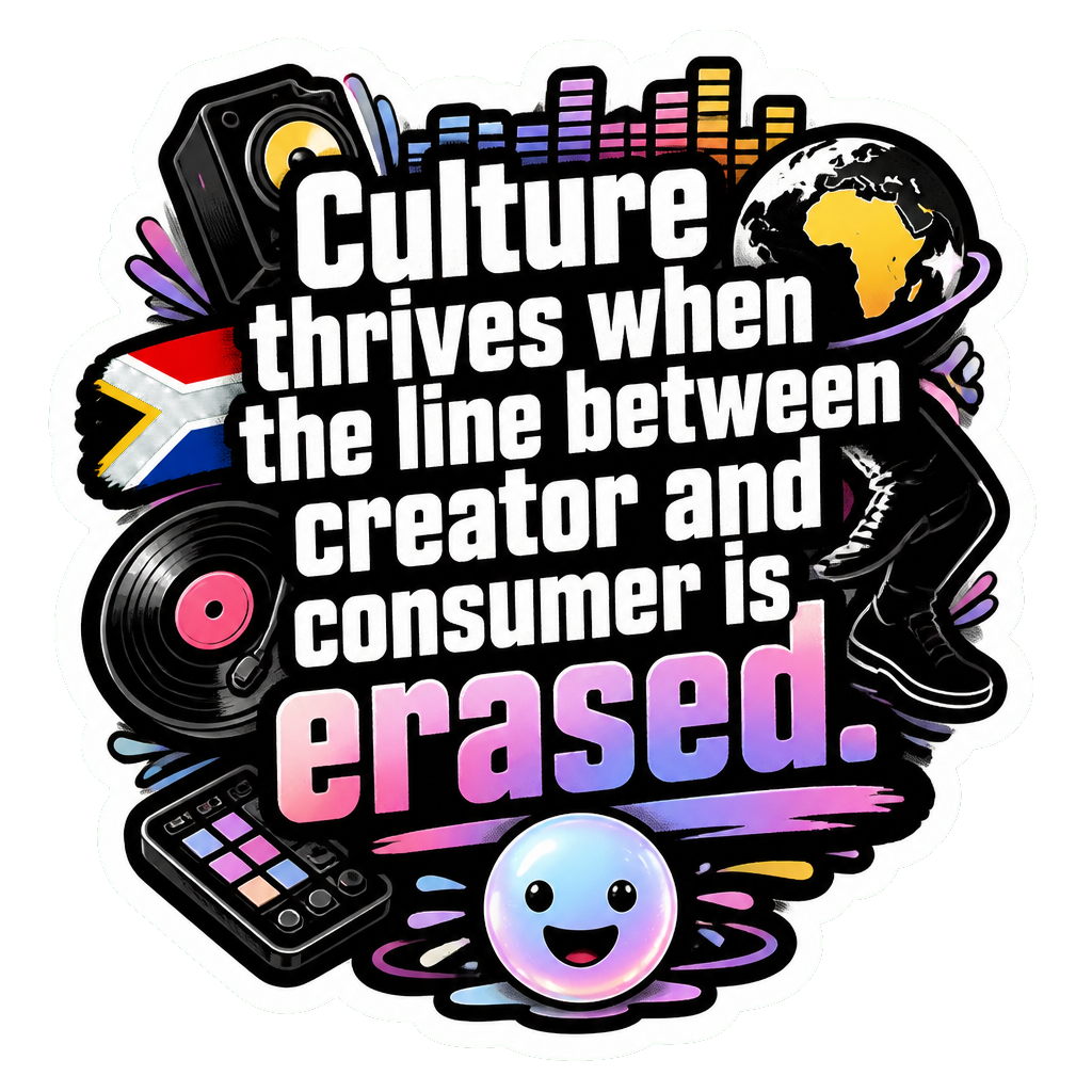 Culture thrives when the line between creator and consumer is erased.
