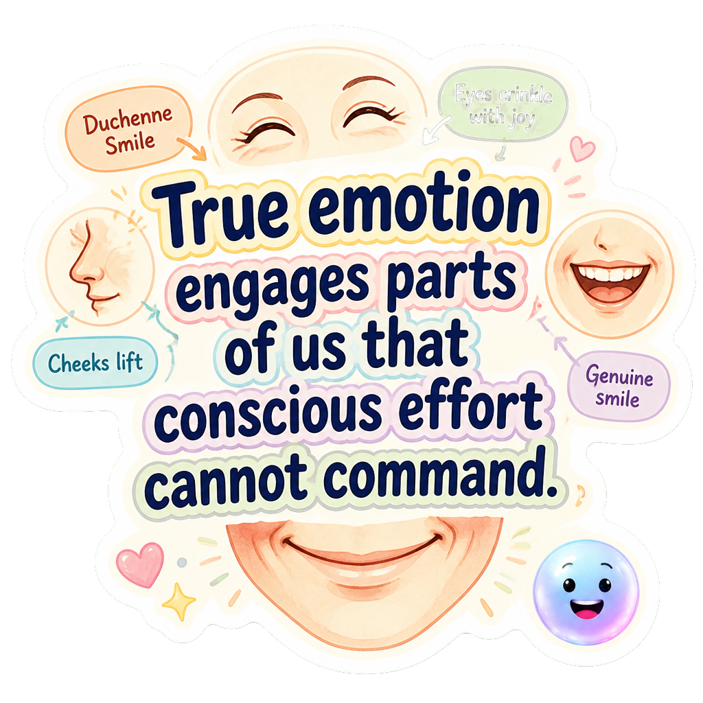 True emotion engages parts of us that conscious effort cannot command.