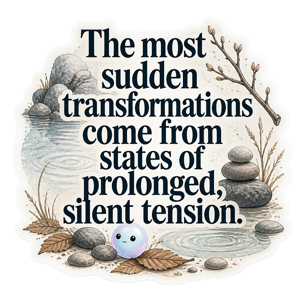 The most sudden transformations come from states of prolonged, silent tension.